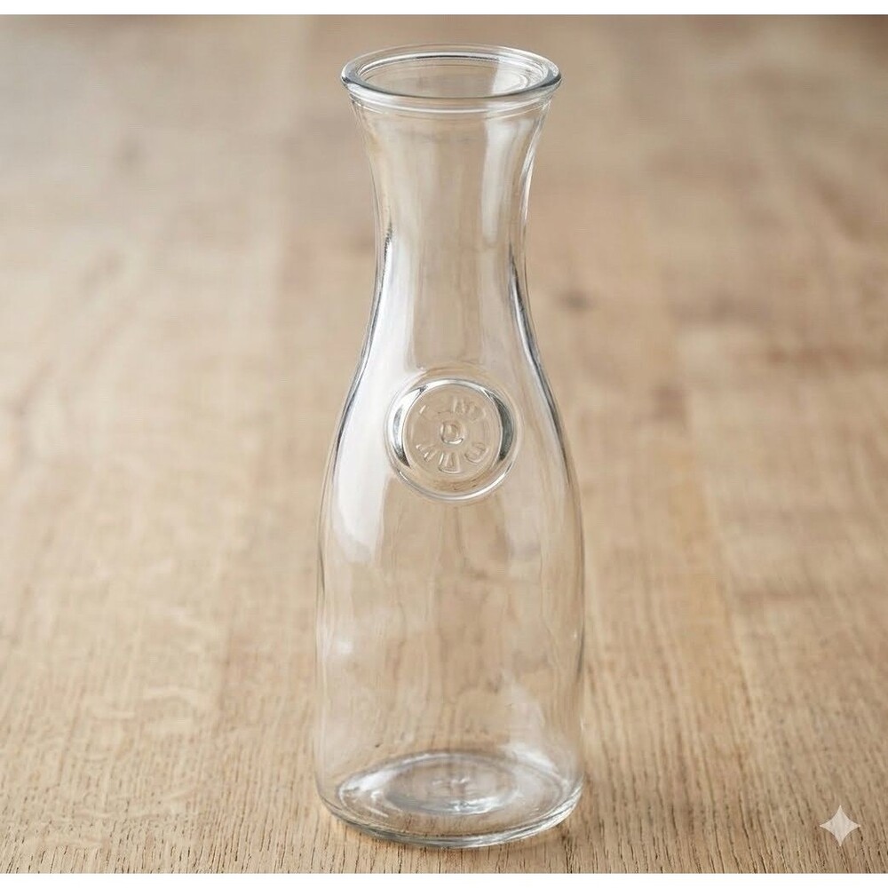 VTG MCM Clear Glass Carafe/Decanter Bottle Full Litre